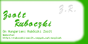 zsolt ruboczki business card