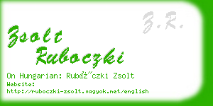 zsolt ruboczki business card